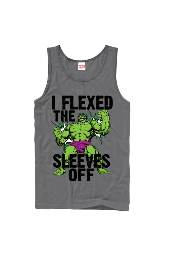 Men's Marvel Hulk Flex Sleeves Off Tank Top Charcoal 2X Large