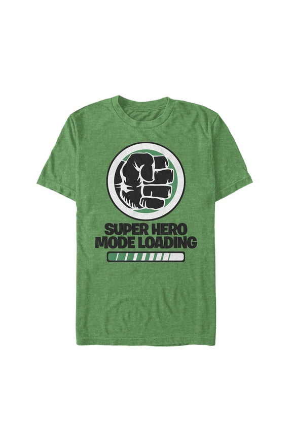 Men's Marvel Hulk Hero Mode Loading  Graphic Tee Kelly Heather Large