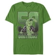 thumbnail image 1 of Men's Marvel Hulk Smash 50th Birthday Graphic Tee Kelly Green 2X Large, 1 of 4