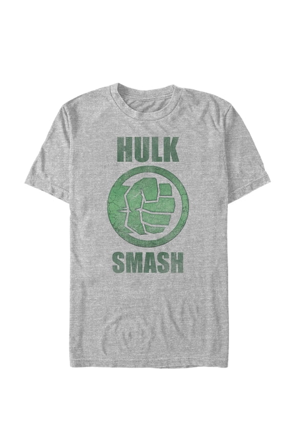 Men's Marvel Hulk Smash Graphic Tee Athletic Heather Large