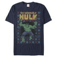 thumbnail image 1 of Men's Marvel Hulk Smash Holiday Ugly Sweater  Graphic Tee Navy Blue Medium, 1 of 4