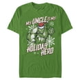 thumbnail image 1 of Men's Marvel Hulk Uncle Holiday Hero  Graphic Tee Kelly Green 3X Large, 1 of 4