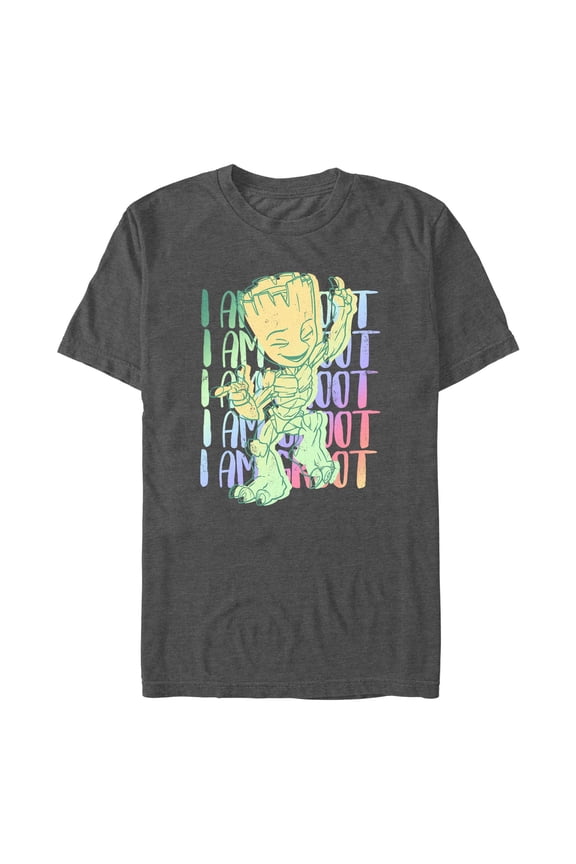 Men's Marvel: I Am Groot Rainbow Quote Dance  Graphic T-Shirt