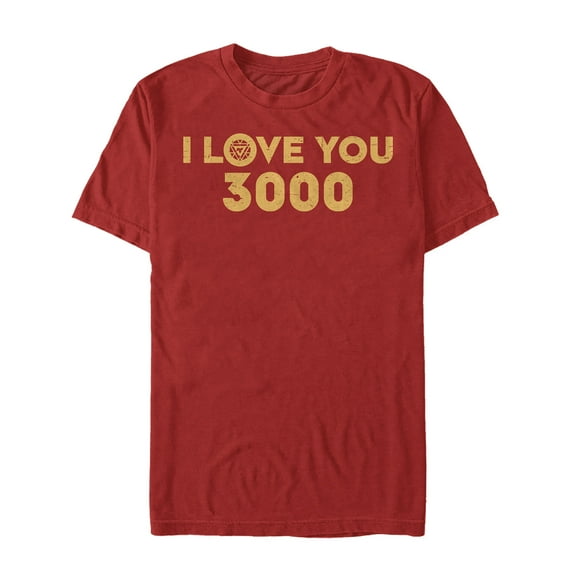 Men's Marvel I Love You 3000 Arc Reactor Graphic Tee Red Large