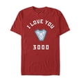 thumbnail image 1 of Men's Marvel I Love You 3000 Iron Man Reactor  Graphic Tee Red Small, 1 of 4