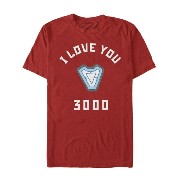 Men's Marvel I Love You 3000 Iron Man Reactor  Graphic Tee Red Small