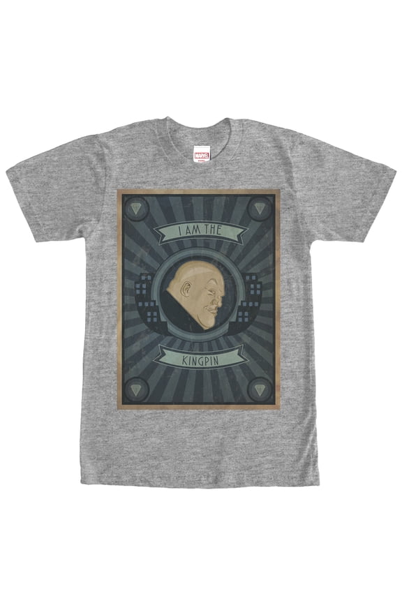 Men's Marvel I am the Kingpin Graphic Tee Athletic Heather Medium