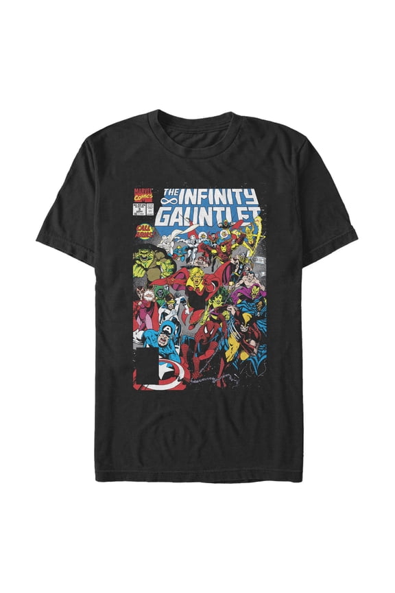 Mens Marvel The Infinity Gauntlet Cover T Shirt