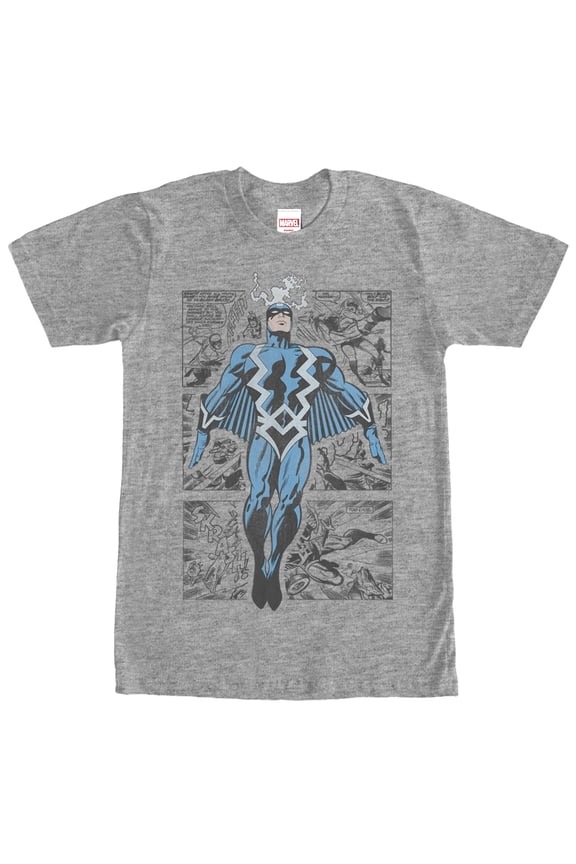 Men's Marvel Inhumans Bolt Comic Graphic Tee Athletic Heather Large