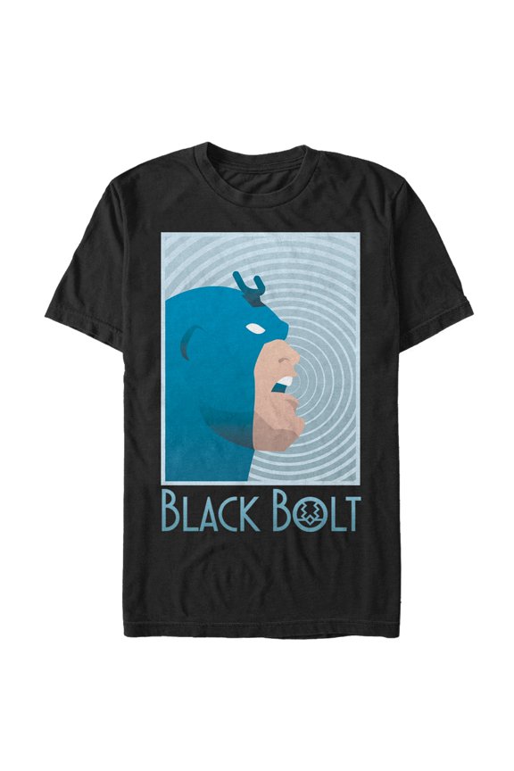 Men's Marvel Inhumans Bolt Voice Graphic Tee Black Small
