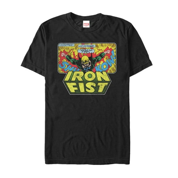 Men's Marvel Iron Fist Born  Graphic Tee Black 2X Large