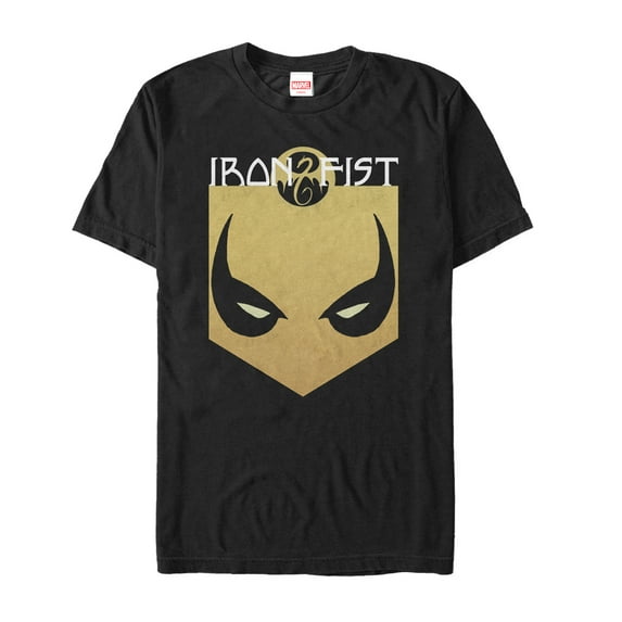 Men's Marvel Iron Fist Mask Graphic Tee Black Small