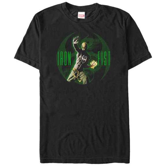 Men's Marvel Iron Fist Power Graphic Tee Black X Large