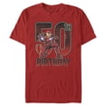 thumbnail image 1 of Men's Marvel Iron Man 50th Birthday Action Pose  Graphic Tee Red Small, 1 of 4