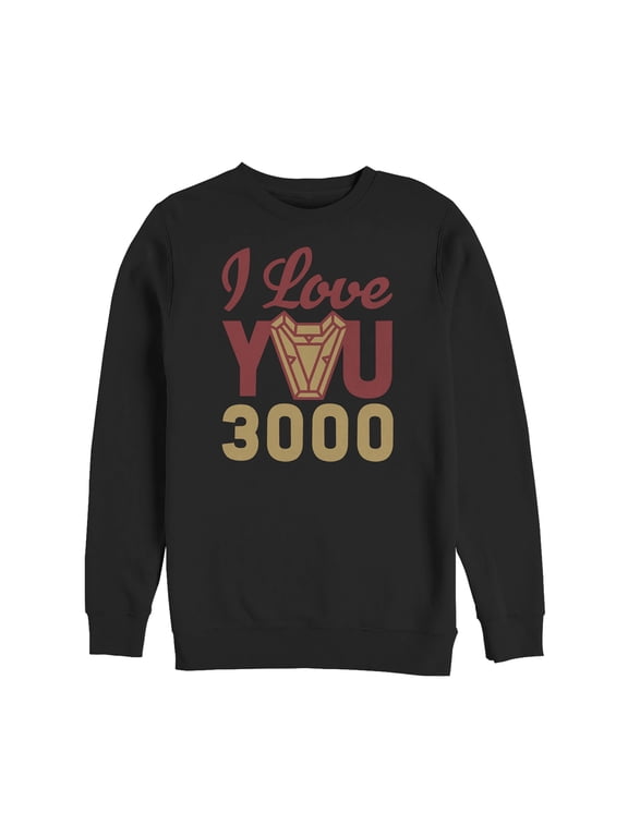 Men's Marvel Iron Man Arc Heart 3000 Sweatshirt Black Medium