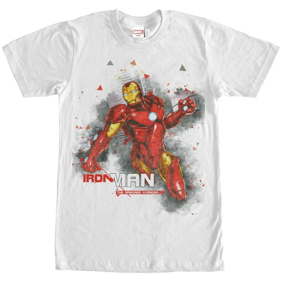 Men's Marvel Iron Man Armored Avenger Graphic Tee White Large