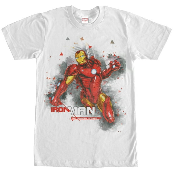 Men's Marvel Iron Man Armored Avenger  Graphic Tee White X Large