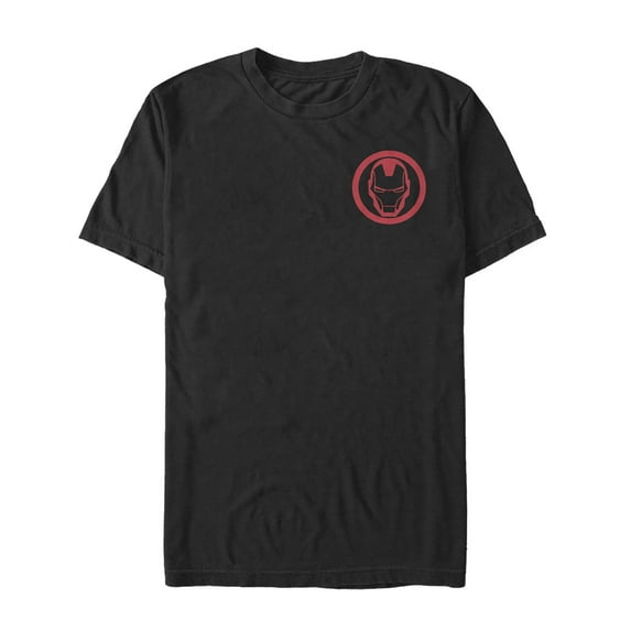 Men's Marvel Iron Man Badge Graphic Tee Black Medium