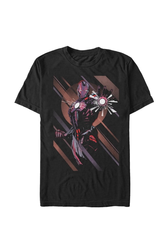 Men's Marvel Iron Man Heart Graphic Tee Black 2X Large