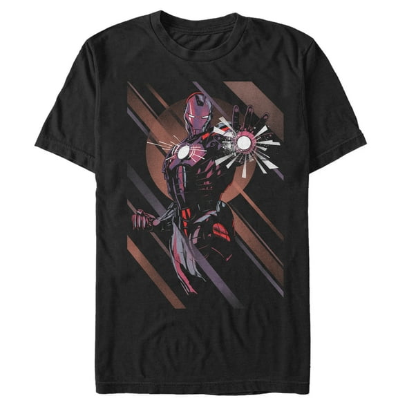 Men's Marvel Iron Man Heart  Graphic Tee Black 2X Large