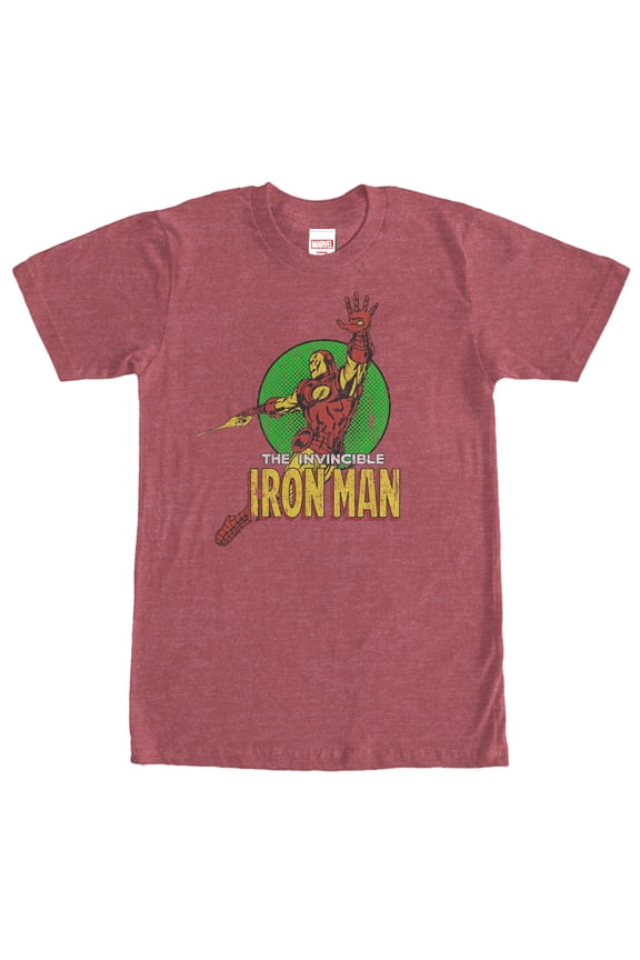 Men's Marvel Iron Man Hero Graphic Tee Red Heather Large