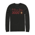 thumbnail image 1 of Men's Marvel Iron Man Love 3000 Forever  Long Sleeve Shirt Black Medium, 1 of 3