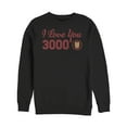 thumbnail image 1 of Men's Marvel Iron Man Love 3000 Forever Sweatshirt Black Medium, 1 of 3