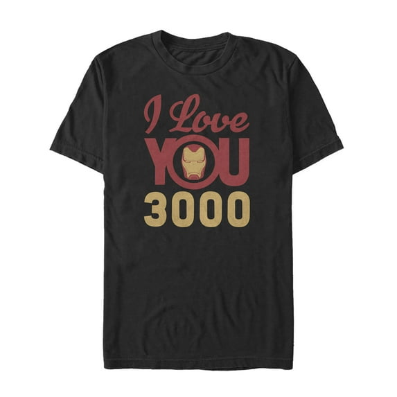 Men's Marvel Iron Man Love 3000 Graphic Tee Black 3X Large