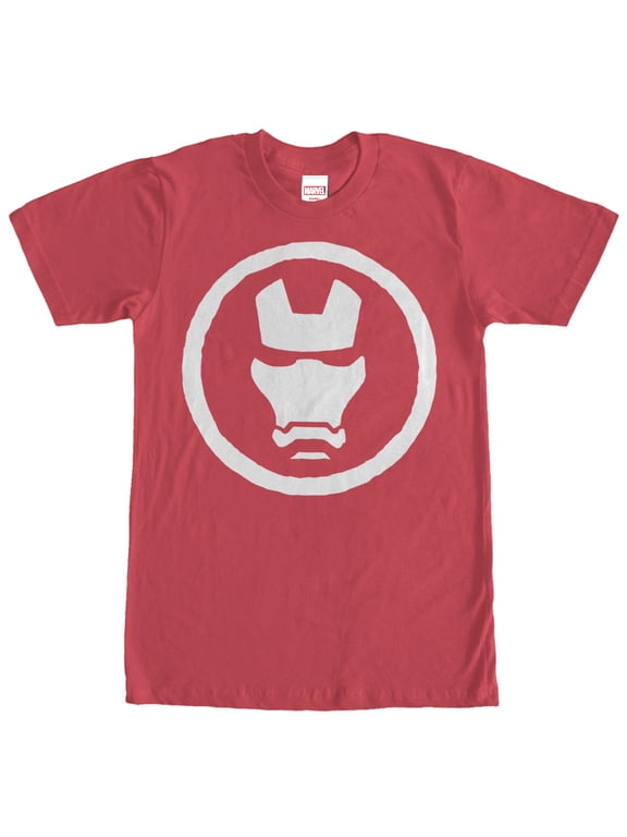 Men's Marvel Iron Man Mask Graphic Tee Red Large