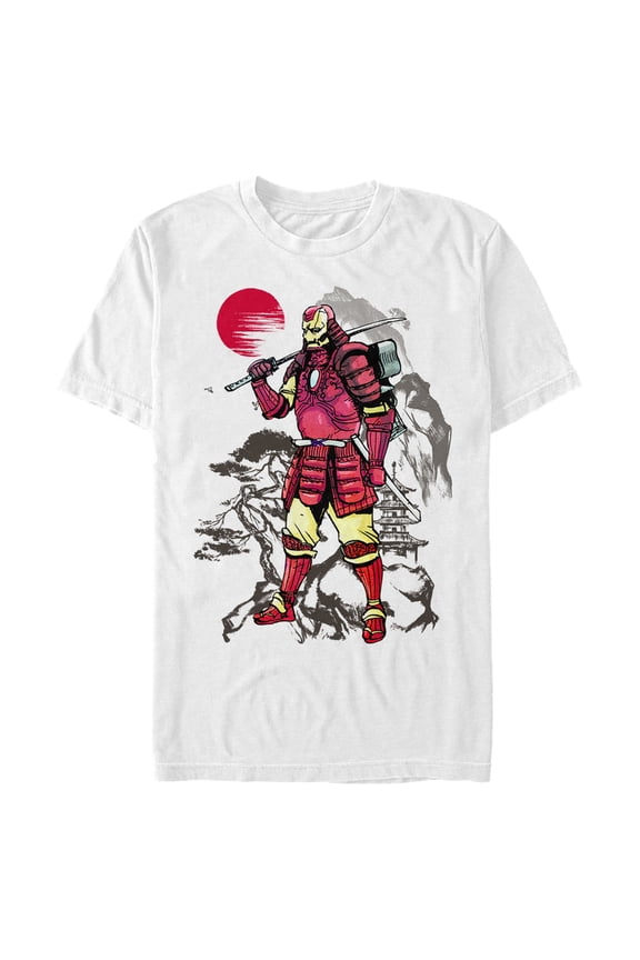Men's Marvel Iron Man Samurai Warrior Graphic Tee White Small