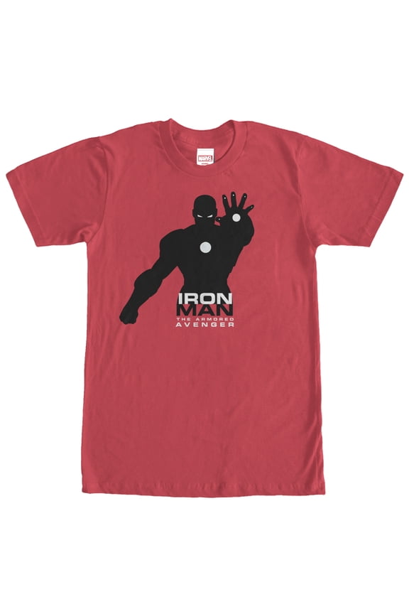 Men's Marvel Iron Man Silhouette Graphic Tee Red 2X Large