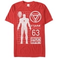 thumbnail image 1 of Men's Marvel Iron Man Stark 63  Graphic Tee Red Medium, 1 of 4