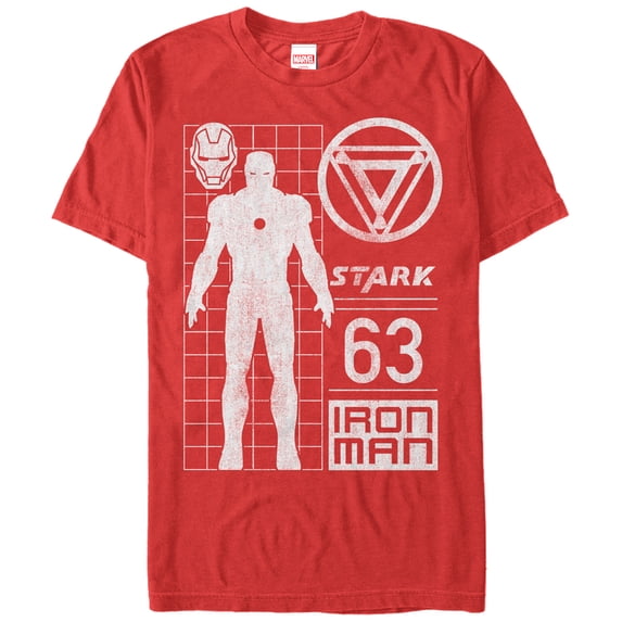 Men's Marvel Iron Man Stark 63 Graphic Tee Red Medium