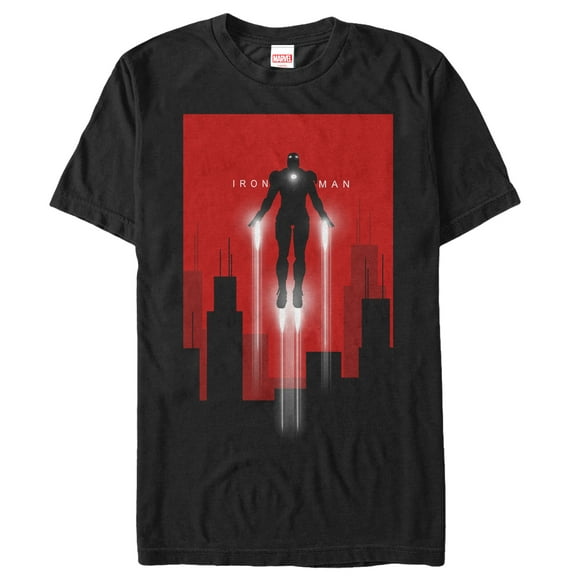 Men's Marvel Iron Man in Flight  Graphic Tee Black X Large