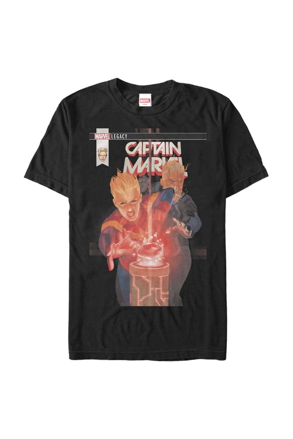 Men's Marvel Legacy Captain Marvel  Graphic Tee Black X Large