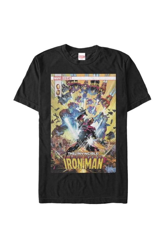 Men's Marvel Legacy Iron Man  Graphic Tee Black Large