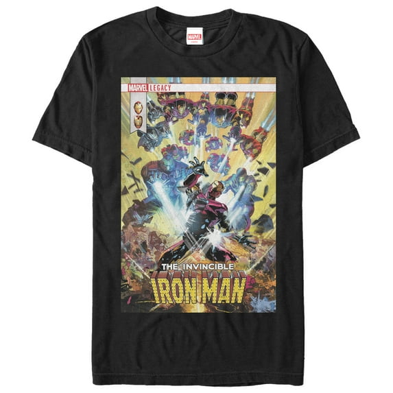 Men's Marvel Legacy Iron Man Graphic Tee Black Medium