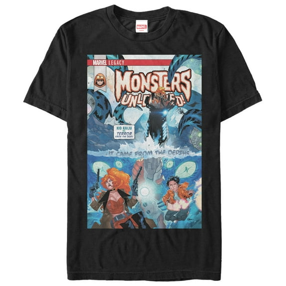 Men's Marvel Legacy Monsters Unleashed Graphic Tee Black Large