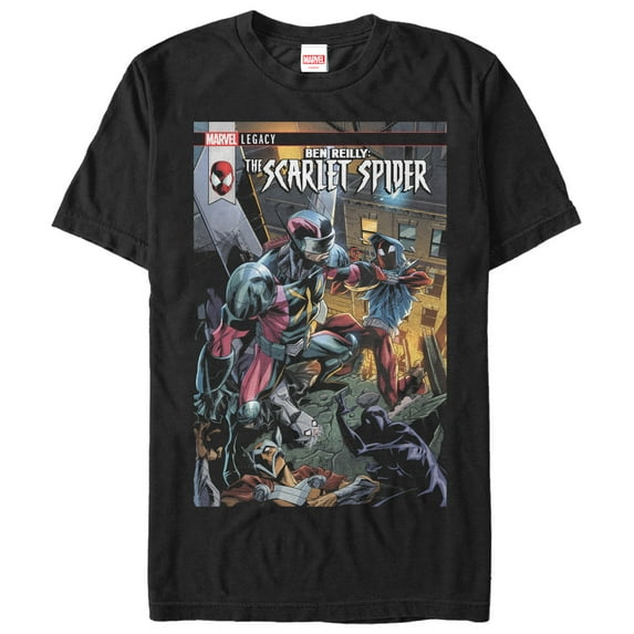 Men's Marvel Legacy Scarlet Spider Graphic Tee Black 5X Large
