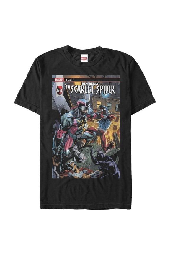 Men's Marvel Legacy Scarlet Spider  Graphic Tee Black Large