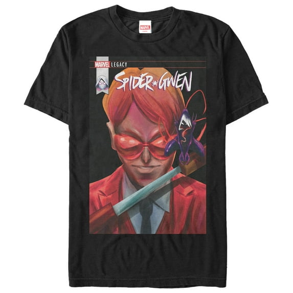 Men's Marvel Legacy Spider-Gwen Graphic Tee Black 4X Large