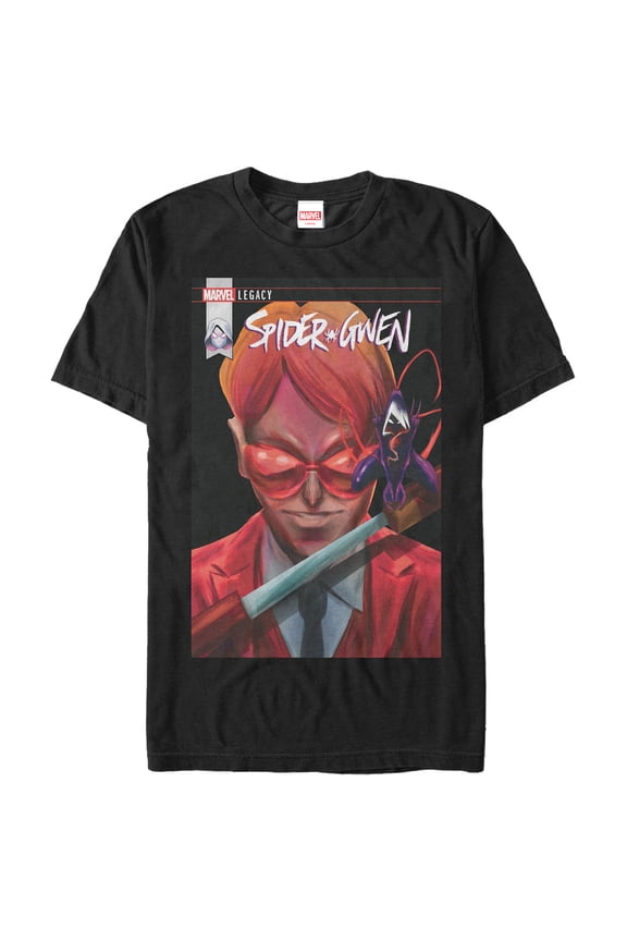 Men's Marvel Legacy Spider-Gwen Graphic Tee Black 5X Large