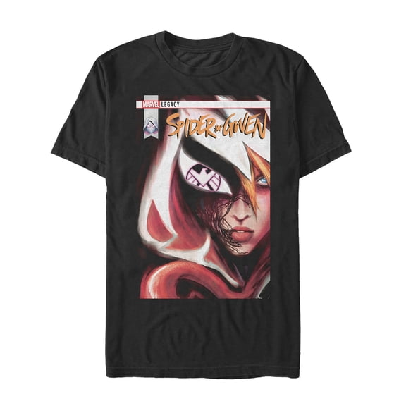 Men's Marvel Legacy Spider-Gwen vs Venom  Graphic Tee Black 3X Large