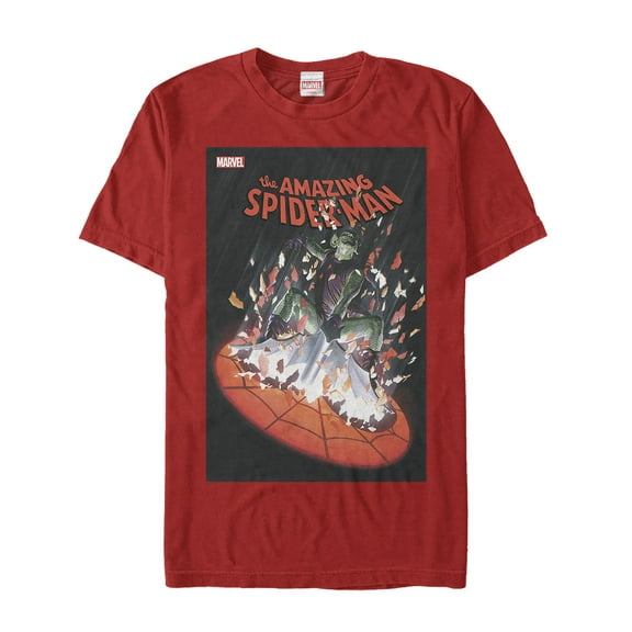 Men's Marvel Legacy Spider-Man Go Down Swinging  Graphic Tee Red Small