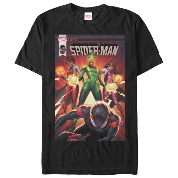 Men's Marvel Legacy Spider-Man Graphic Tee Black Medium