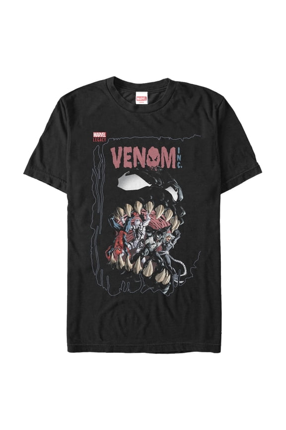 Men's Marvel Legacy Venom Teeth Graphic Tee Black 5X Large