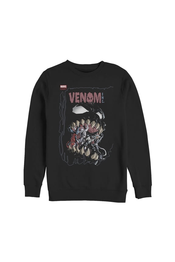 Men's Marvel Legacy Venom Teeth Sweatshirt Black Large