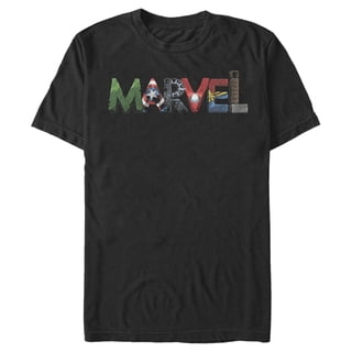 Men's Marvel Logo Hero Font Graphic Tee Black 4X Big Tall