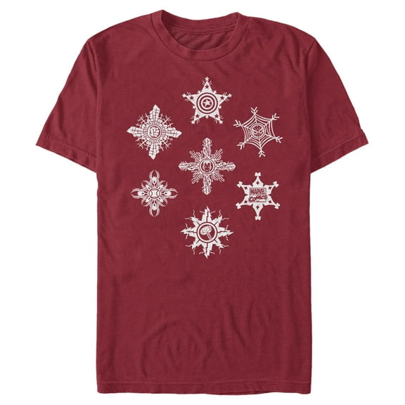 Men's Marvel Logo Snowflakes  Graphic T-Shirt