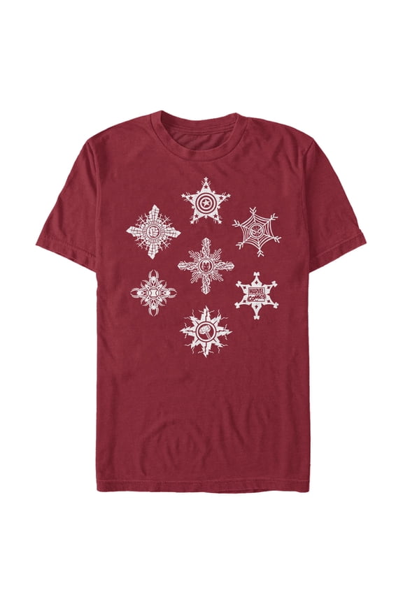 Men's Marvel Logo Snowflakes Graphic T-Shirt